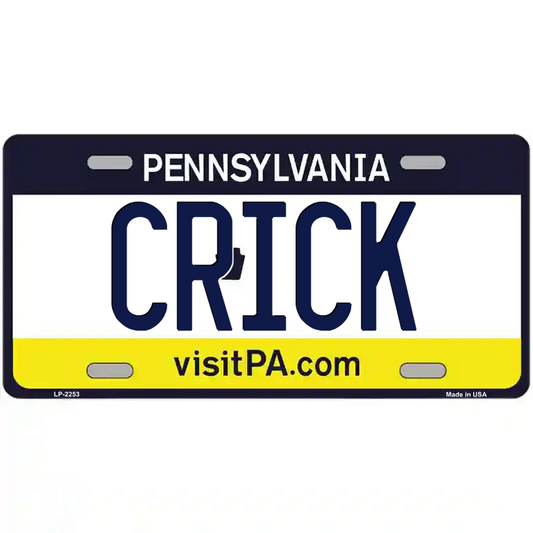 Crick Pennsylvania Metal Sign
