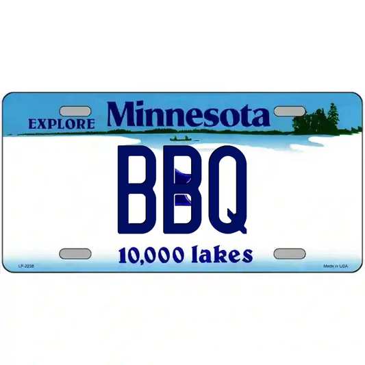 BBQ Minnesota Metal Sign