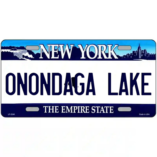 Onaondaga Lake New York Blue Metal Sign