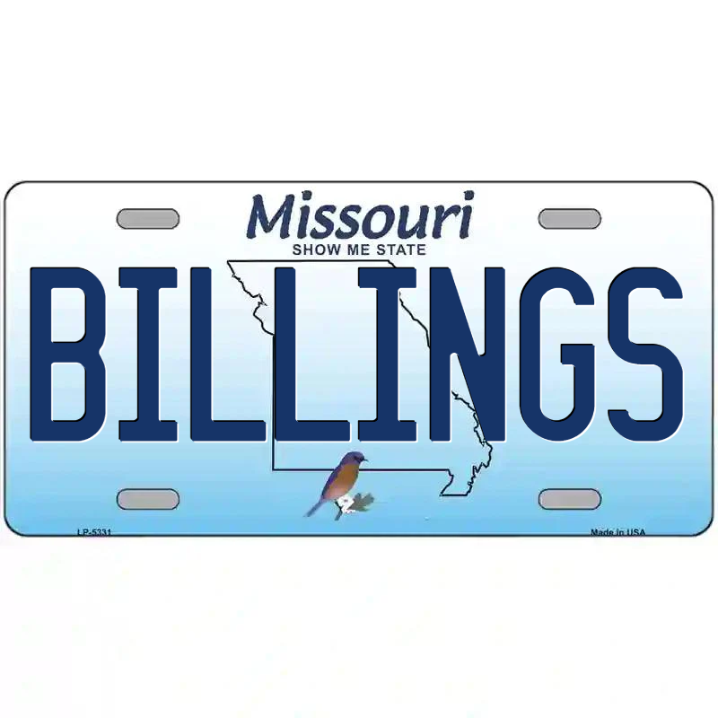 Billings Missouri Metal Sign