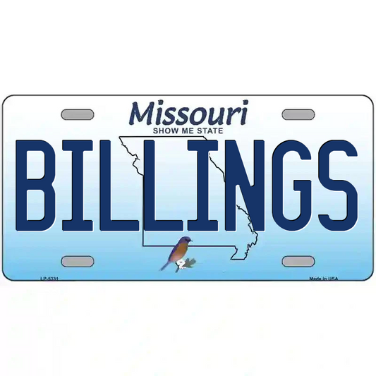 Billings Missouri Metal Sign