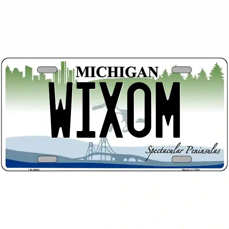 Wixom Michigan Metal Sign