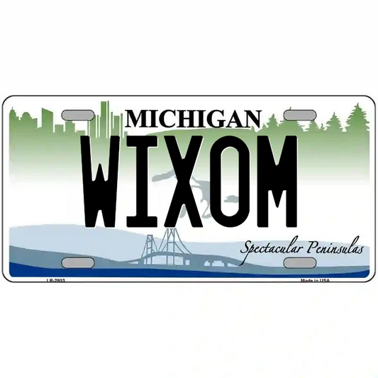 Wixom Michigan Metal Sign