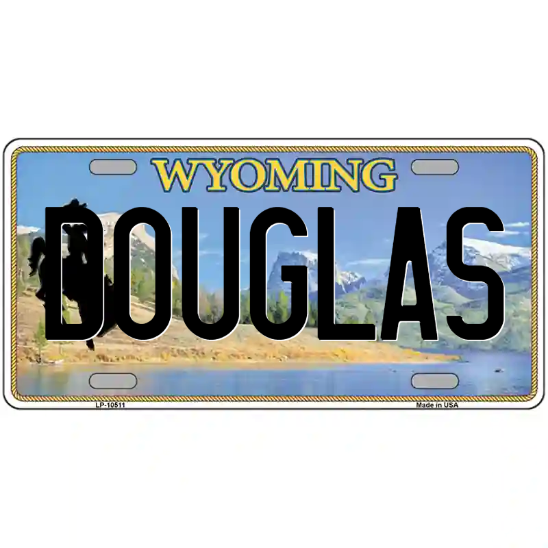 Douglas Wyoming Metal Sign