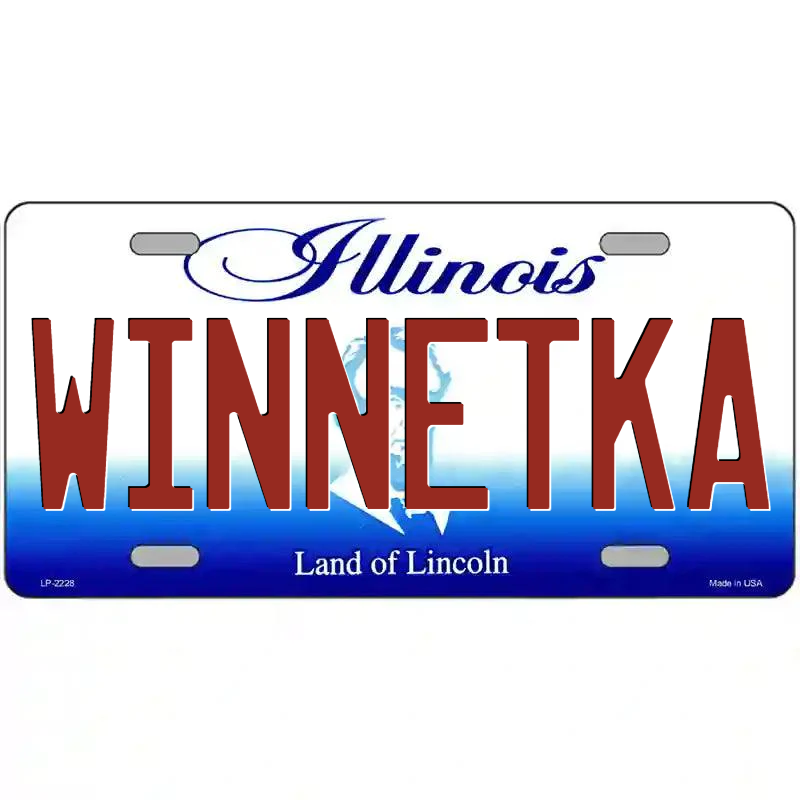 Winnetka Illinois Metal Sign