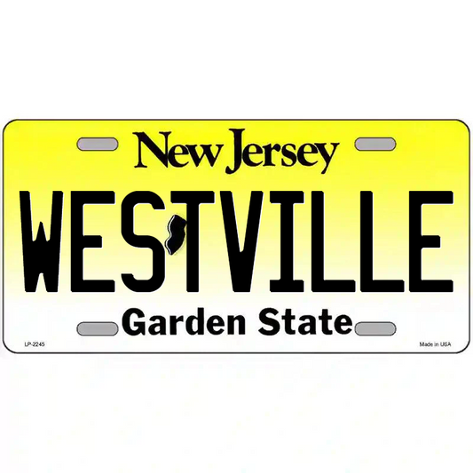 Westville New Jersey Metal Sign