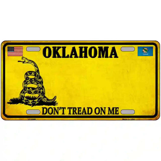 Oklahoma Don't Tread on Me Metal Sign