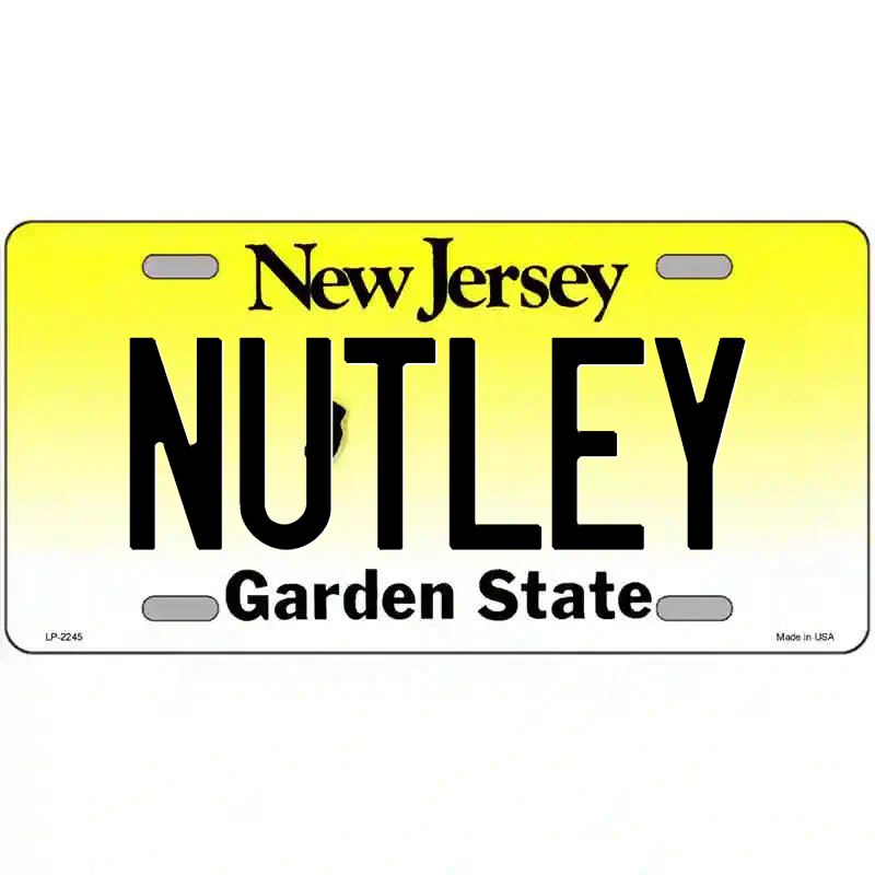 Nutley New Jersey Metal Sign