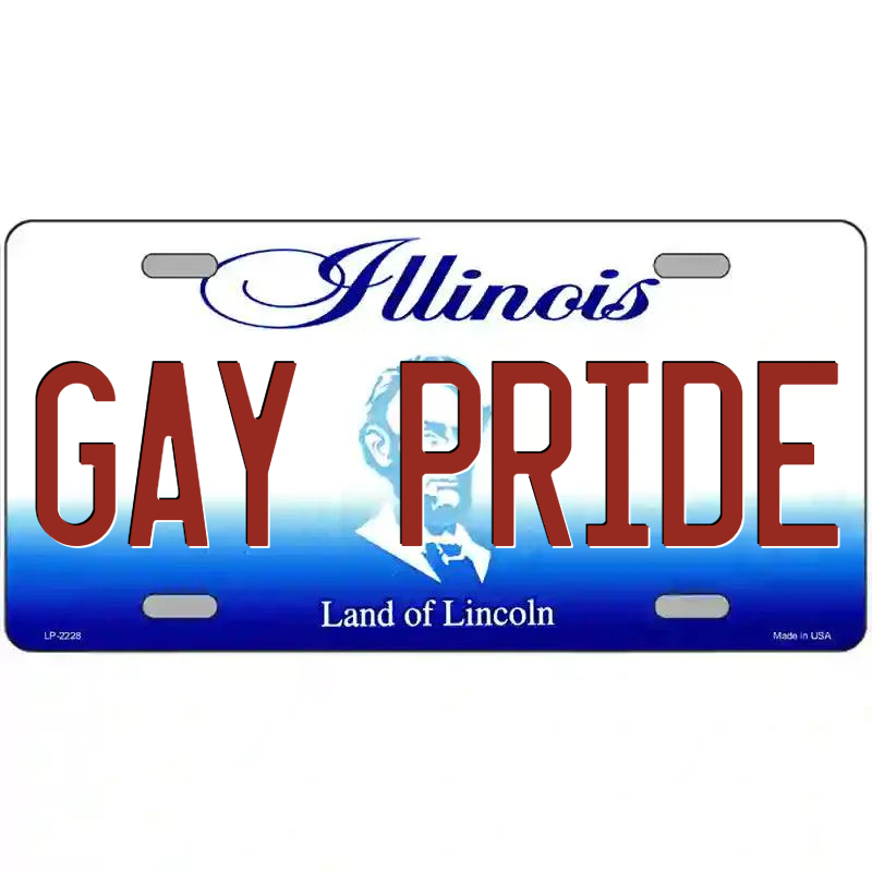 Gay Pride Illinois Metal Sign