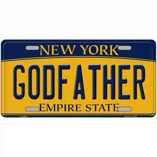 Godfather New York Yellow Metal Sign