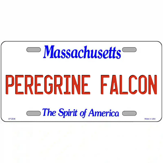 Peregrine Falcon Massachusetts Metal Sign