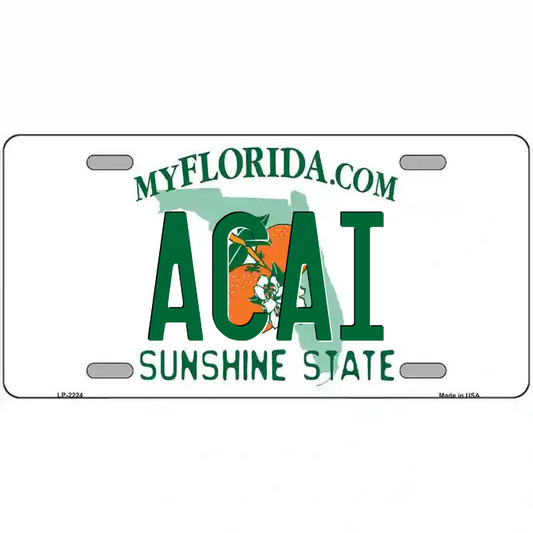 Acai Florida Metal Sign