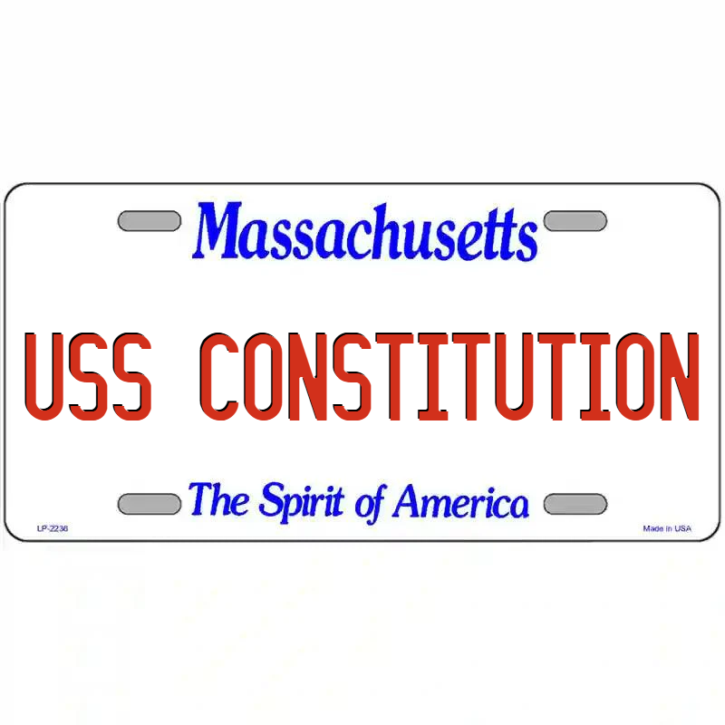 USS Constitution Massachusetts Metal Sign