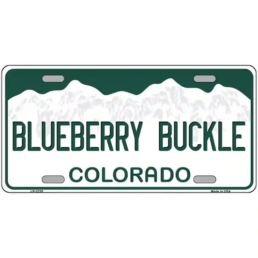 Blueberry Buckle Colorado Metal Sign