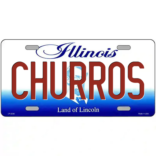 Churros Illinois Metal Sign