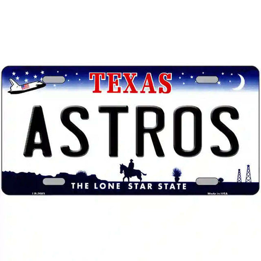 Astros Texas Metal Sign