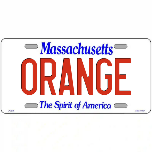 Orange Massachusetts Metal Sign