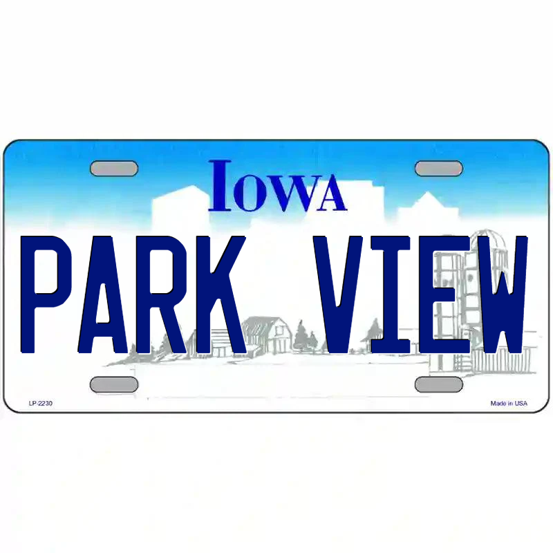 Park View Iowa Metal Sign