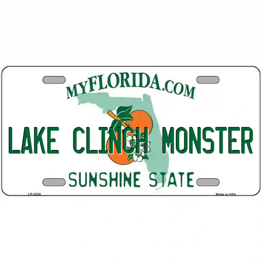 Lake Clinch Monster Florida Metal Sign