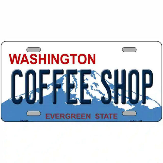 Coffee Shop Washington Metal Sign