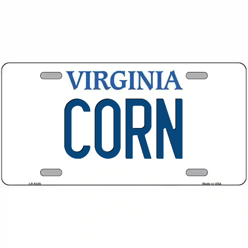 Corn Virginia Metal Sign