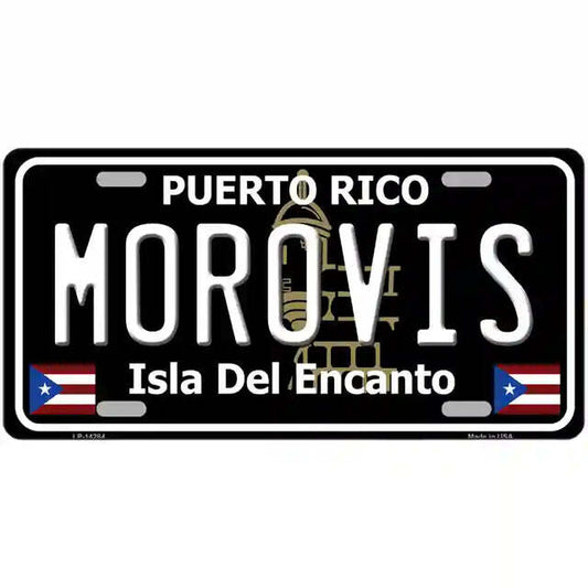 Morovis Puerto Rico Black Metal Sign