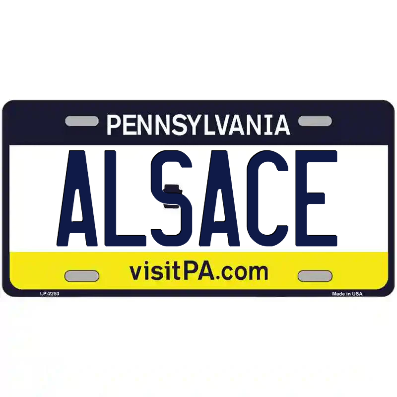 Alsace Pennsylvania Metal Sign