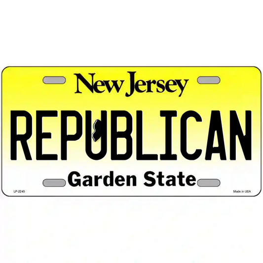 Republican New Jersey Metal Sign