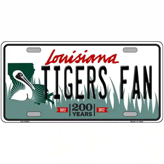 Tigers Fan Louisiana Metal Sign