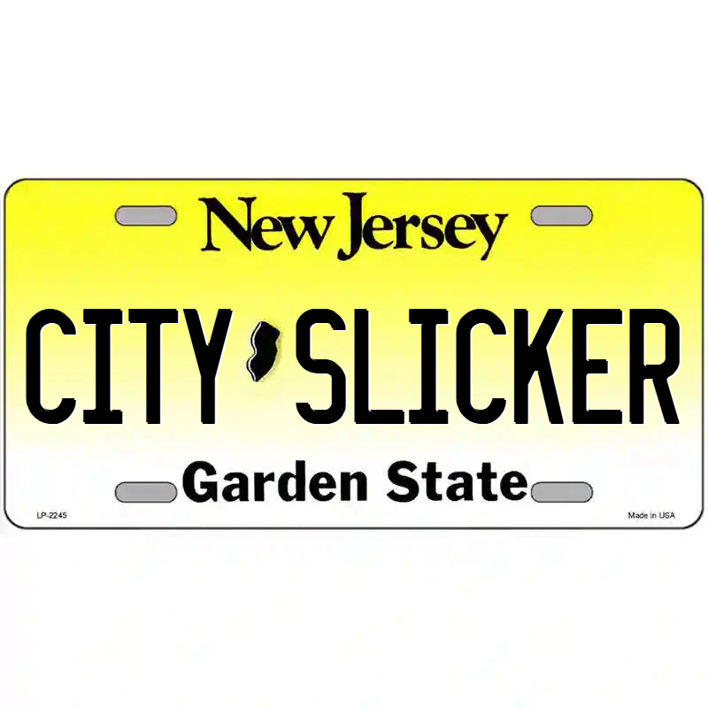 City Slacker New Jersey Metal Sign