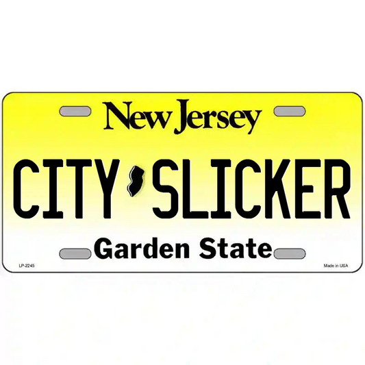 City Slacker New Jersey Metal Sign