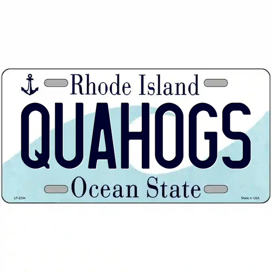 Quahogs Rhode Island Metal Sign