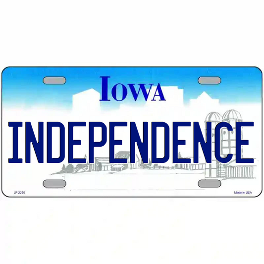 Independence Iowa Metal Sign
