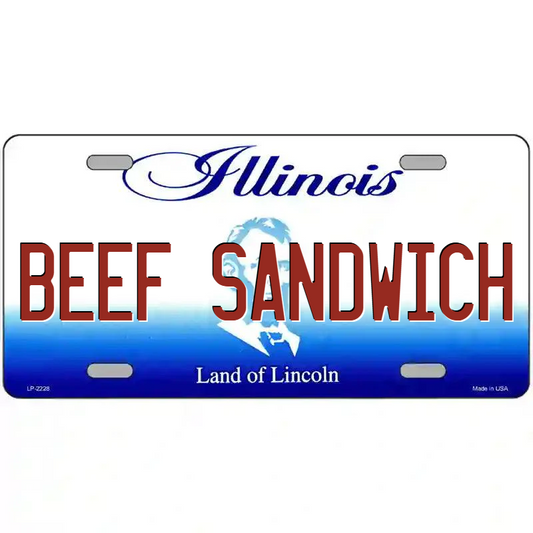 Beef Sandwich Illinois Metal Sign