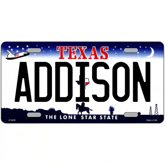 Addison Texas Metal Sign