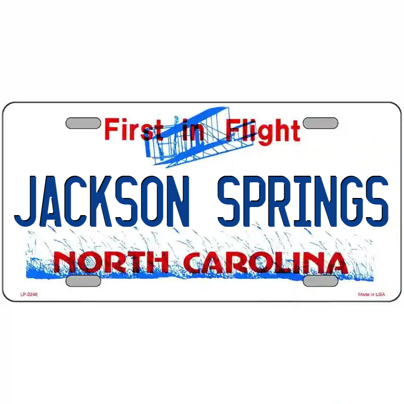Jackson Springs North Carolina Metal Sign