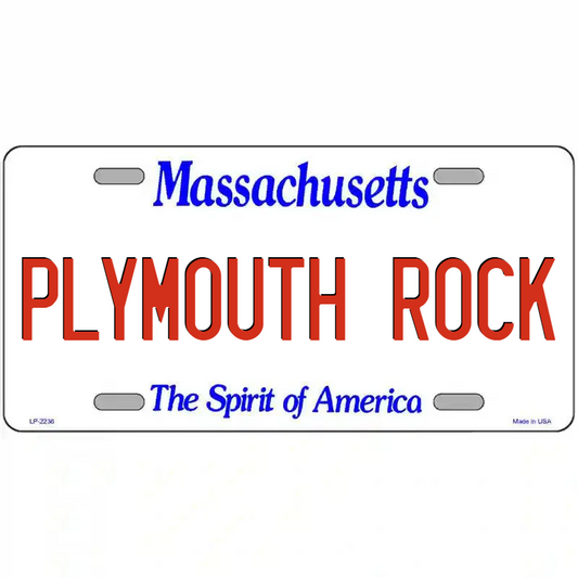 Plymouth Rock Massachusetts Metal Sign
