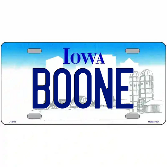 Boone Iowa Metal Sign