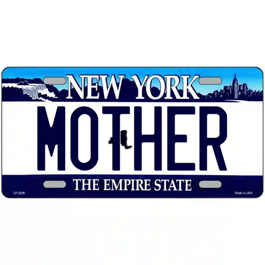 Mother New York Blue Metal Sign