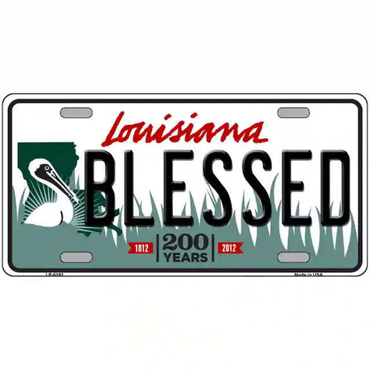 Blessed Louisiana Metal Sign