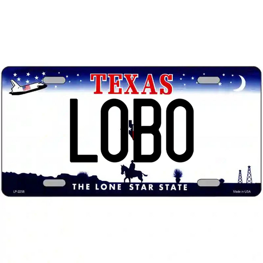 Lobo Texas Metal Sign
