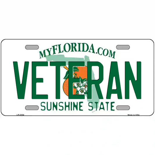 Veteran Florida Metal Sign