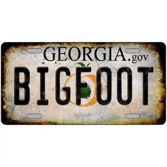 Bigfoot Rusty Look Georgia Metal Sign