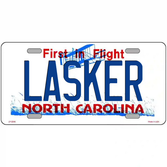 Lasker North Carolina Metal Sign