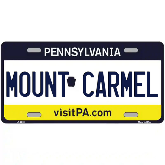 Mount Carmel Pennsylvania Metal Sign