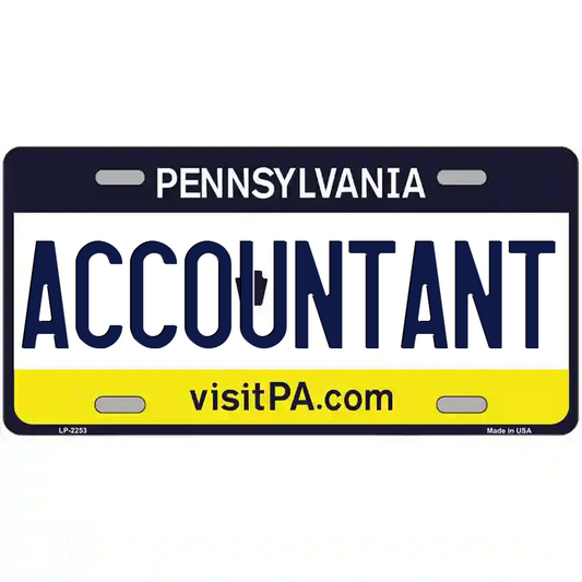Accountant Pennsylvania Metal Sign