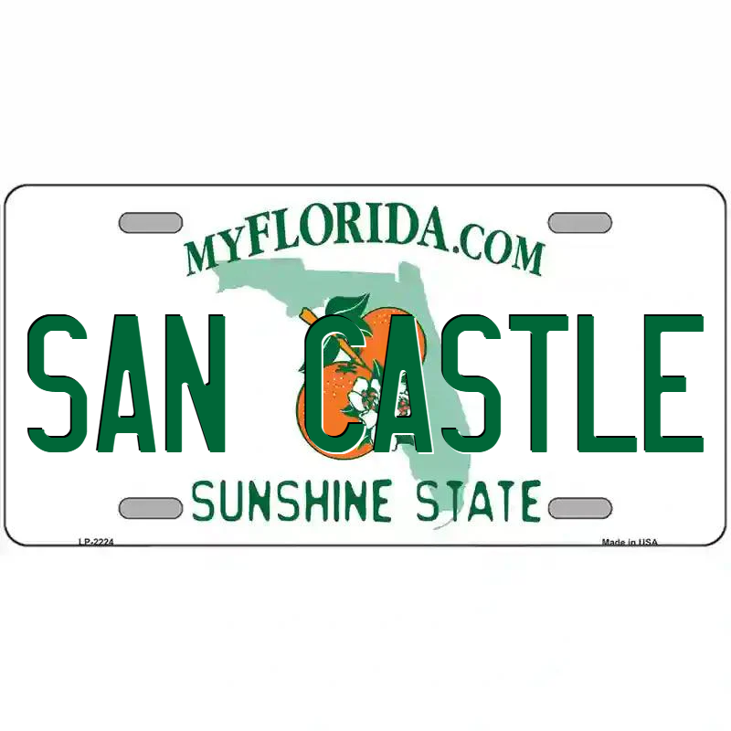 San Castle Florida Metal Sign