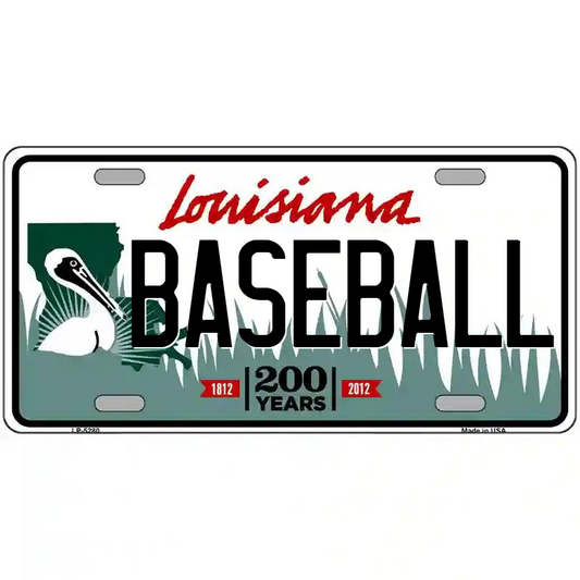 Baseball Louisiana Metal Sign