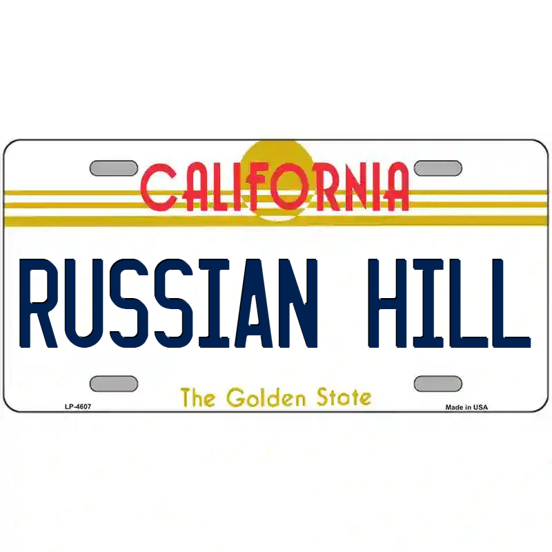 Russian Hill California Metal Sign