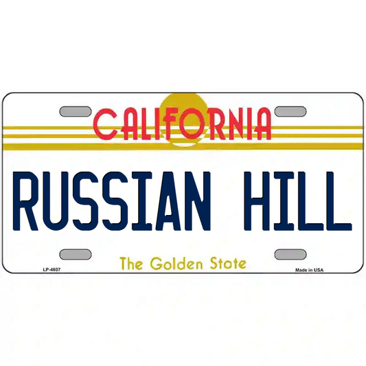 Russian Hill California Metal Sign